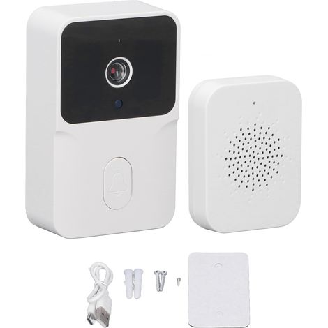 Sonnette Intelligente WiFi sans Fil avec Caméra Vidéo 480P HD, Vision Nocturne, Compatible Tuya APP, Modèle M8 (1/5)