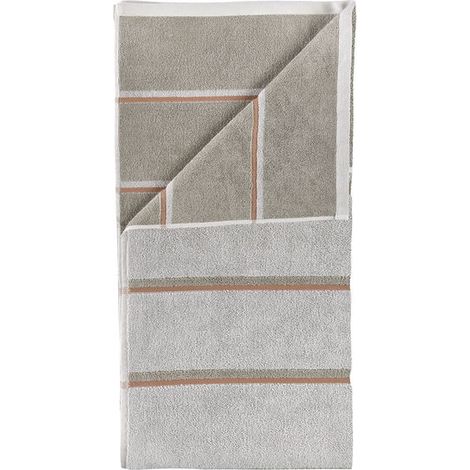 Zone Denmark - Sauna Bath Towel 140x70 cm - Soft Grey, Eucalyptus, Terracotta