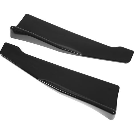 Kit 2 pièces Spoiler Inférieur de Pare-chocs Arrière Canard 35cm Aileron Splitter Latéral Gauche/Droit Brillant Noir pour Seat Leon A3 A4 A6 (1/5)
