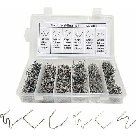 Agrafes Chaudes De Rparation En Plastique Automatique Pour La Rparation De Soudure En Plastique De Pare-Chocs De Voiture, 1200PCS (1/4)