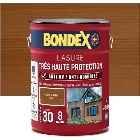 BONDEX - Lasure 8 ans - Indice 30 - Chene Moyen - Satin - 5L