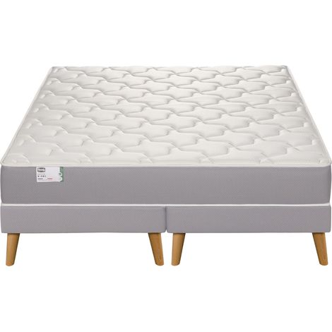 Ens L OPTIMAL 160x200 matelas H22 ressort ensachés, ferme, 2 sommiers (1/5)