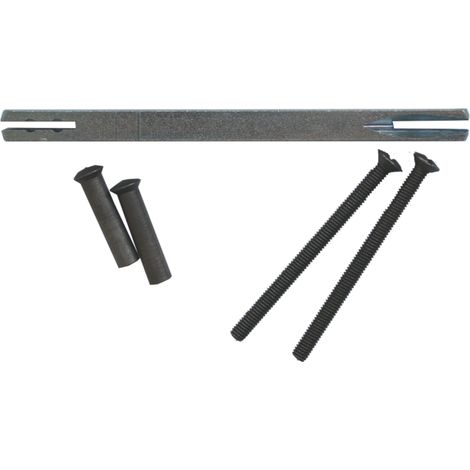 Set di viti con bussola in ferro patinato + quadro BOUVET lungo. spessore 68/78 mm - 65659