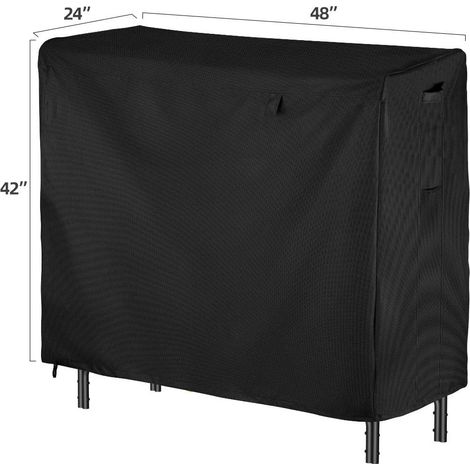 Grande Capacité 122 cm X 61 cm X 107 cm 420d Oxford Couvercle De Support De Bois De Chauffage Étanche Extérieur Housse De Protection Pour Porte-Bûches (1/5)