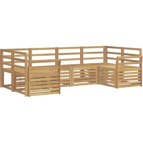 Outdoor Sofa Set 6 pcs White 245 x 130.5 x 73 cm vidaXL (1/5)