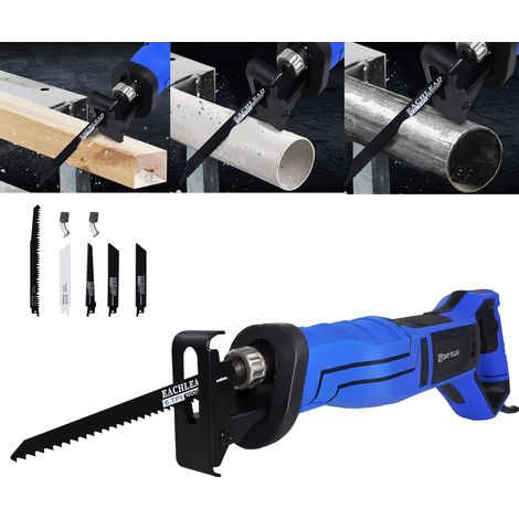 Scie alternative 900W avec 5 lames -longueur de course 20mm - Commutateur de vitesse variable - 2800 tr/min (1/5)