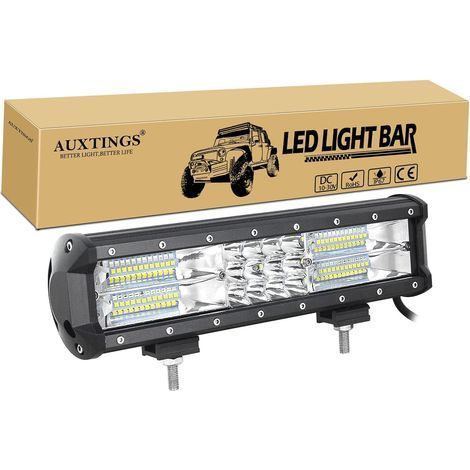 1 Barre Lumineuse LED 180W Triple Rangée 7D Faisceau Combo DC 12V-24V Pour Véhicules Tout Terrain 4x4 (1/5)