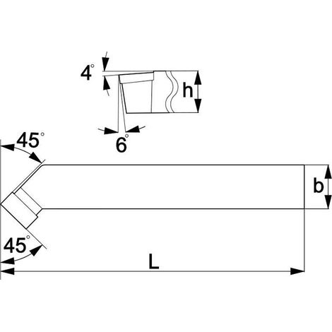 Outil de tournage exterieur ISO 2 droit 25x25 mm pour tour (1/2)