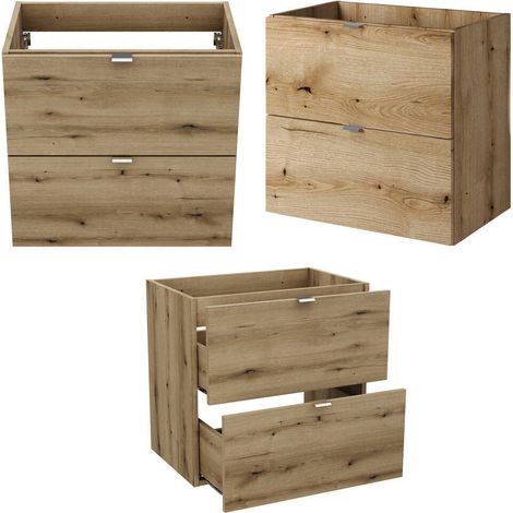 Set di mobili da bagno contenitore effetto rovere 030009430