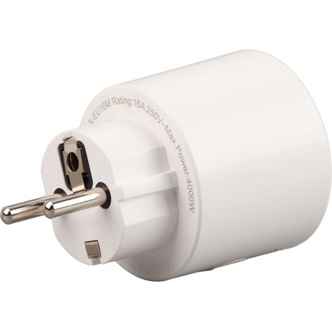 Prise connectée MOES Smart WIFI ronde et élégante en ABS avec télécommande via application, 4000 W, prise européenne 250 V (1/5)