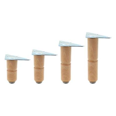 Piedino Legno Naturale Cm.10