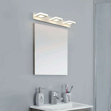 Bathroom Mirror Light, Cool White 6000K, 12W 585LM, Modern Indoor Bathroom Light Fixture, White Bathroom Lamp, 360° Adjustable, 48CM/18.9IN (1/3)