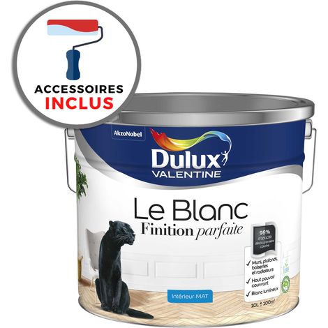 Peinture + accessoires Finition Parfaite Dulux Valentine Mat Blanc 10 L (1/5)