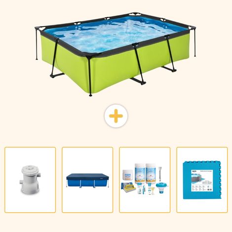 Exit-toys Piscine Exit Rectangulaire - 220x150x65 cm - 5-pièces SCB2 (1/5)