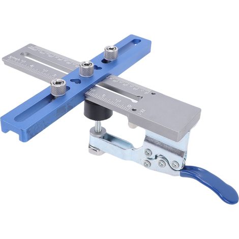 Repère de perçage poignée tiroir aluminium 6061 acier 304 positionnement rapide précis multifonction gabarit poignée meuble pour travail du bois (1/5)