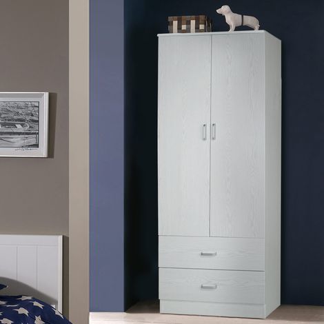 ARMADIO MULTIUSO CM 80X52 H. 190 ROVERE SBIANCATO (1/6)