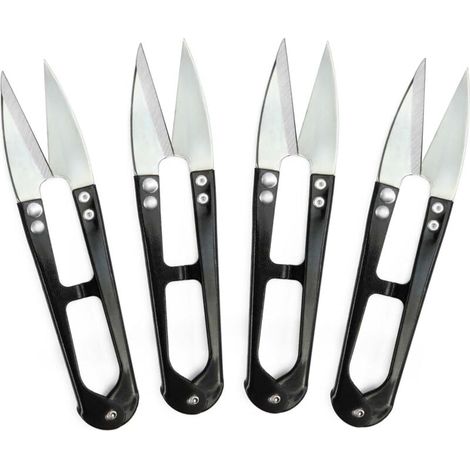 4x Ciseaux couture professionnels en acier inoxydable - Petits ciseaux universels pour couper le fil avec précision, pour le bricolage et pour l'entr (1/5)