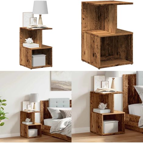 vidaXL Nachttisch Altholz-Optik 35x35x55 cm Holzwerkstoff (1/5)