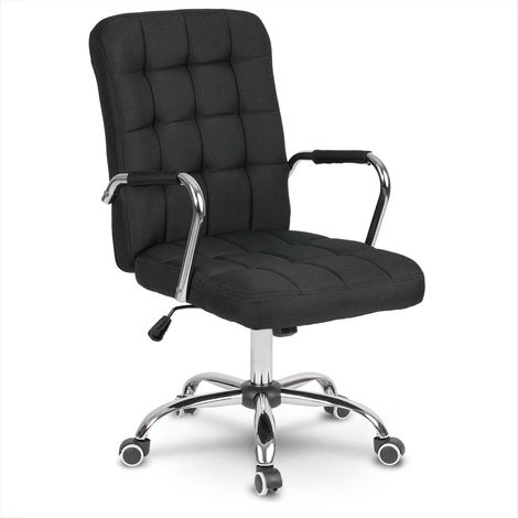 Ergonomischer burostuhl benton aus schwarzem stoff (1/5)