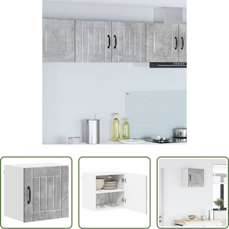 Küchenwandschrank -  Küchenschrank Lucca Beton Grau 40 x 31 x 40 cm Holzwerkstoff (1/5)
