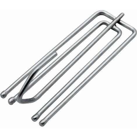 50 pezzi di ganci per tende, ganci per tende in acciaio, XU, acciaio inossidabile per tende pesanti per finestre e tende pesanti per porte - KZQ (1/4)