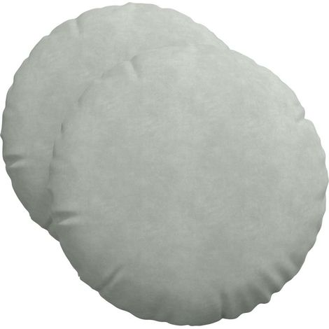 Maison Exclusive - Sitzkissen 2 pcs Hellgrau Ø50 x 19 cm Samt