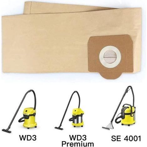 sacchetti per aspirapolvere compatibili con Kärcher WD3, WD 3 Premium, WD3200, WD3500P, A2204, A2204, A2534, SE4001, KAR69591300 (1/5)
