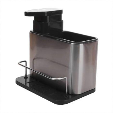 Distributeur de savon de cuisine 3 en 1, porte-éponge, distributeur de liquide vaisselle (1/5)