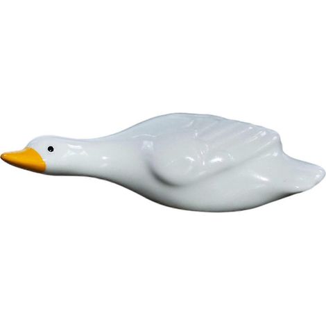 Statue de canard pour jardin, figurine de canard en résine, adorable mini ornement de bureau, sculpture animale pour jardin, bureau, balcon, chambre ou bureau.-White Lying (1/5)