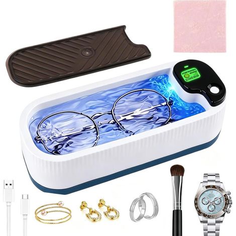 Nettoyeur Ultrason – Nettoyeur Ultrasons avec 300 ML Bac Ultrasons, Ultrasonic Cleaner Nettoyage Profond 360° (1/5)