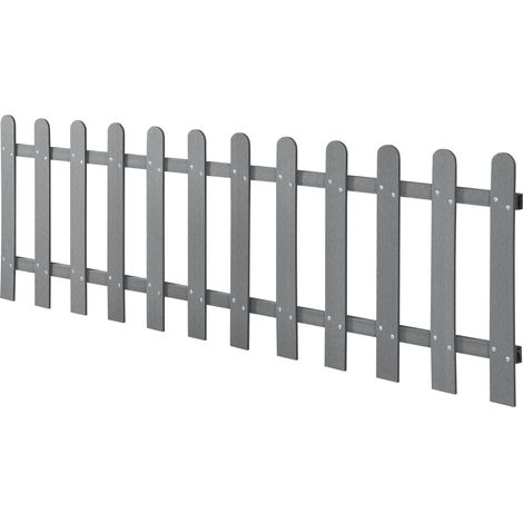 Gartenzaun Elda WPC 200x60 cm Grau neu.holz