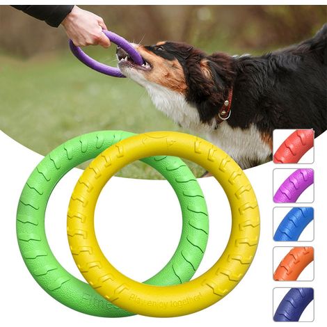 Giocattoli da masticare per cani - Anello da masticare e da addestramento per giocare all'aperto e al chiuso - Disco galleggiante e gioco interattivo da tirare per cani di piccola e grande taglia (1/2)