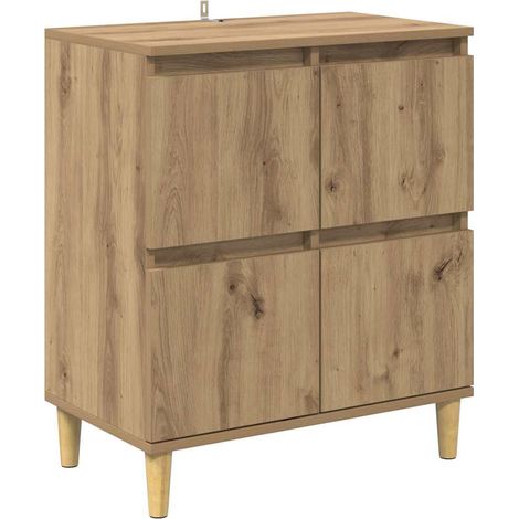 Buffet，Meuble de Rangement，Bahut Chêne artisanal 60 x 35 x 70 cm Bois d'ingénierie CFW817061 (1/5)