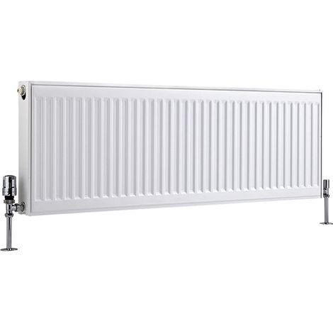 Milano Compact White Type 22 Central Heating Double Panel Horizontal Convector Radiator - 400mm x 1600mm