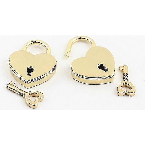 4 cadenas en forme de cœur avec clés (1/2)