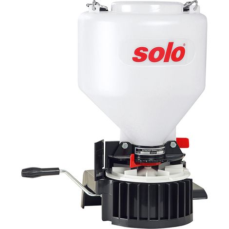 SOLO 421 9 kg Capacidad esparcidor Manual con Correa Ajustable y manivela Manual – Rojo