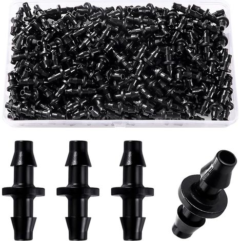 200 Pièces 4/7mm Connecteurs de Tuyaux, Raccord D'irrigation, Connecteurs Barbelés de Tuyaux pour Système D'Irrigation, Irrigation de Pelouse Raccord Connecteur Goutte (1/5)
