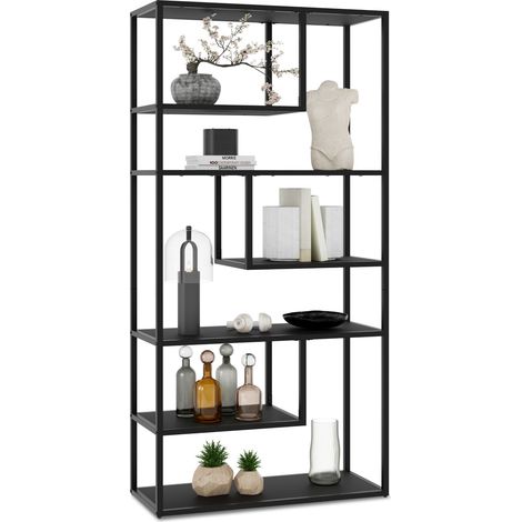 Étagère avec 6 compartiments look industriel réglable en hauteur (1/5)