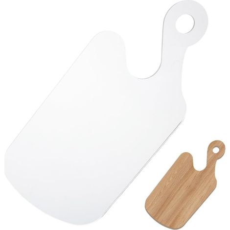 Lot de 2 pochoirs de routeur en acrylique transparent - 38 x 18 cm - Avec bords incurvés - Pour planches de charcuterie, courbes - Pochoirs de guidage - Outil pour planche de cuisine avec (1/5)