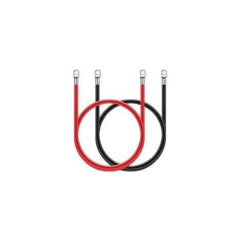 Câble de batterie onduleur 16 mm², 50 cm, cosses anneau rouge et noir, pour moto, auto, bateau – (1/5)