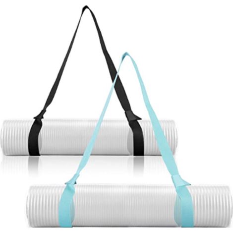 Lot de 2 sangles de transport pour tapis de yoga, porte-tapis de yoga, sangle réglable pour tapis de yoga et tapis d'exercice (sangle uniquement). (1/5)