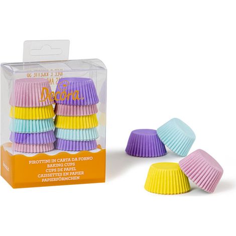 Pastellfarbene Papierwickler, Mix, 32 x 22 mm, Decora, 200 Stück