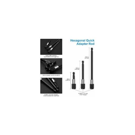 Accessori per tornio, porta punte per cacciavite magnetico, 3 punte per cacciavite magnetiche con attacco esagonale + 1 punta per trapano ad angolo retto + 1 mandrino di prolunga flessibile per trapan