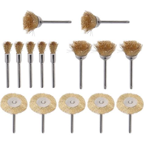 Jeux de 15 Brosses Métalliques Rotatives en Cuivre pour Décapage, Rust et Nettoyage de Métaux (1/5)