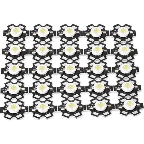 Jeffergarden Source de lumière à puce intégrée haute luminosité, ampoule de projecteur à perles LED blanche 10000-15000K, 25 pièces (1/5)