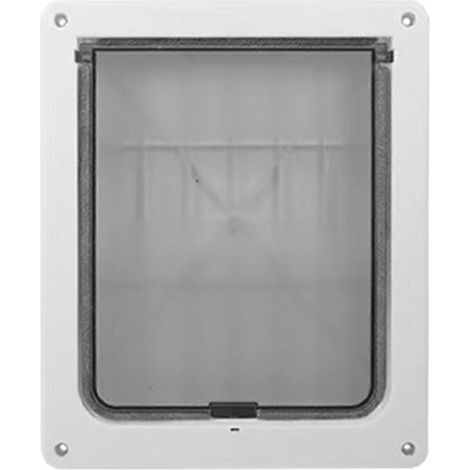 Porte pour chien robuste et verrouillable avec clapet anti-retour pour préserver l'intimité, adaptée aux chiens de toutes tailles et de toutes tailles. Porte de sécurité pour animaux facile à installe (1/5)