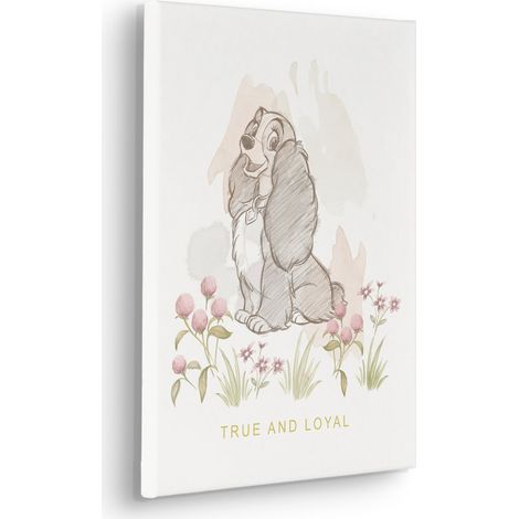 Tableau mural Disney La Belle et le Clochard True and Loyal 40x30 cm (1/5)