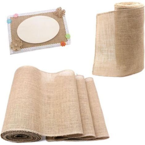 Chemin de Table Toile de Jute, 10M30CM Toile de Jute Rouleau, Chemin de Table, Chemin de Table Jute (1/5)