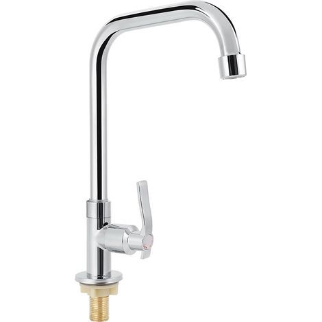 Robinet d'eau d'évier de cuisine à poignée unique moderne G1/2in robinet d'eau froide accessoire pour la maison (1/5)