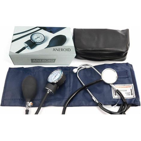 Tensiomètre manuel avec stéthoscope Tensiomètre pour le bras Tensiomètre pour le coeur du foetus Stéthoscope double tube à double tête noir O7X6XQUG0Q (1/4)